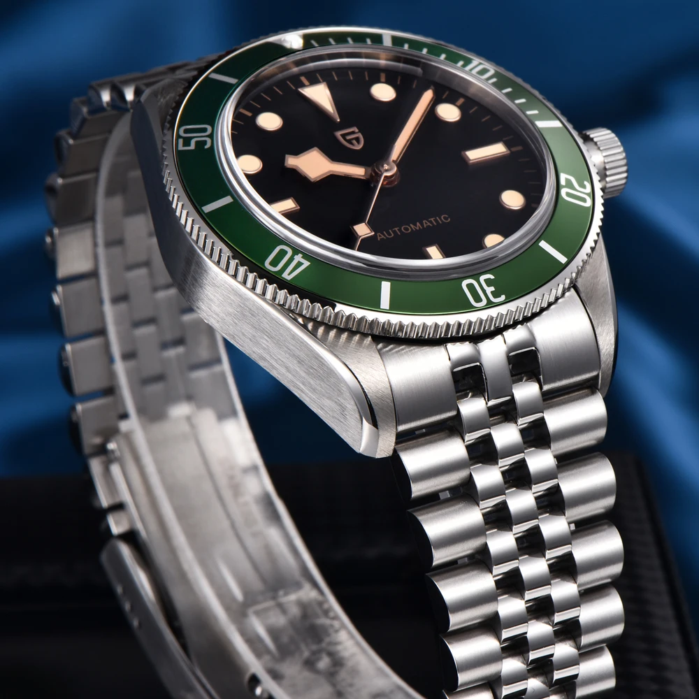 PAGANI DESIGN 2025 جديد 1812 ساعة ميكانيكية فاخرة للرجال صندوق هدايا للرجال كريستال الياقوت 42 مللي متر NH35A حركة ساعة رجالي