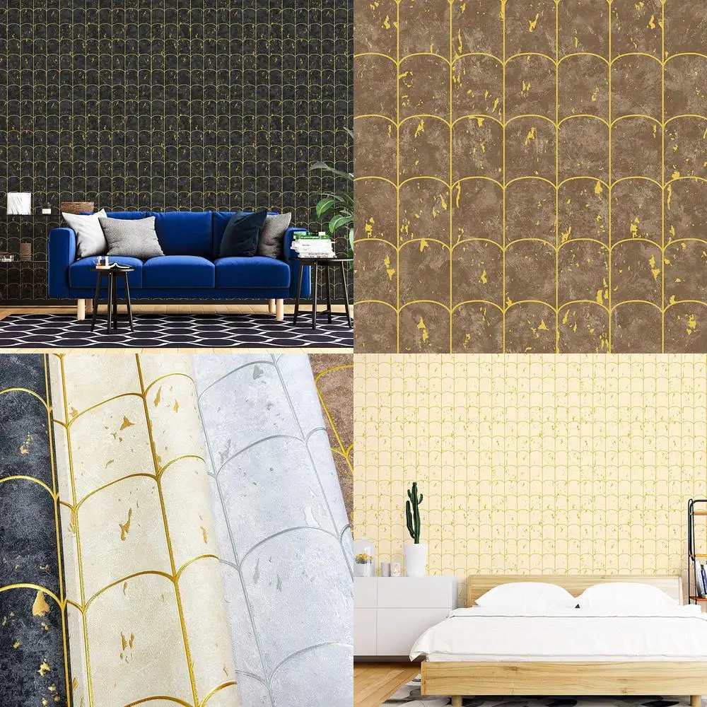 3D Geometric Wallpaper Fashionable Artistic PVC Decorative Abstract Wall Covering for Living Room Dining Room Sofa Backdrop