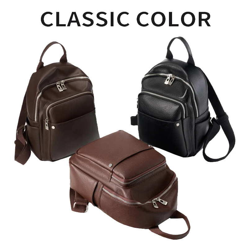 حقيبة ظهر نسائية صيفية ذات سعة كبيرة حقيبة كتف للسيدات من الجلد المدبوغ بالخضراوات للسفر للفتيات جديدة 2025 #3