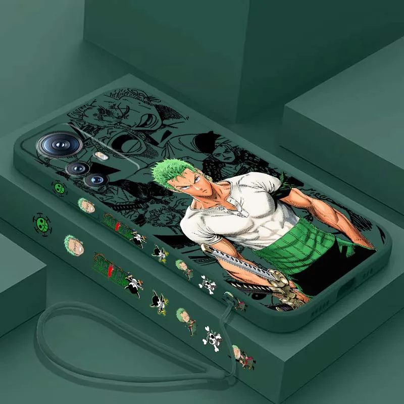 

Roronoa Zoro Japan Anime For Xiaomi Mi 17 15 14 13 13T 12 12T 12S 11i 11X Lite Pro Ultra 5G Liquid Left Rope Phone Case