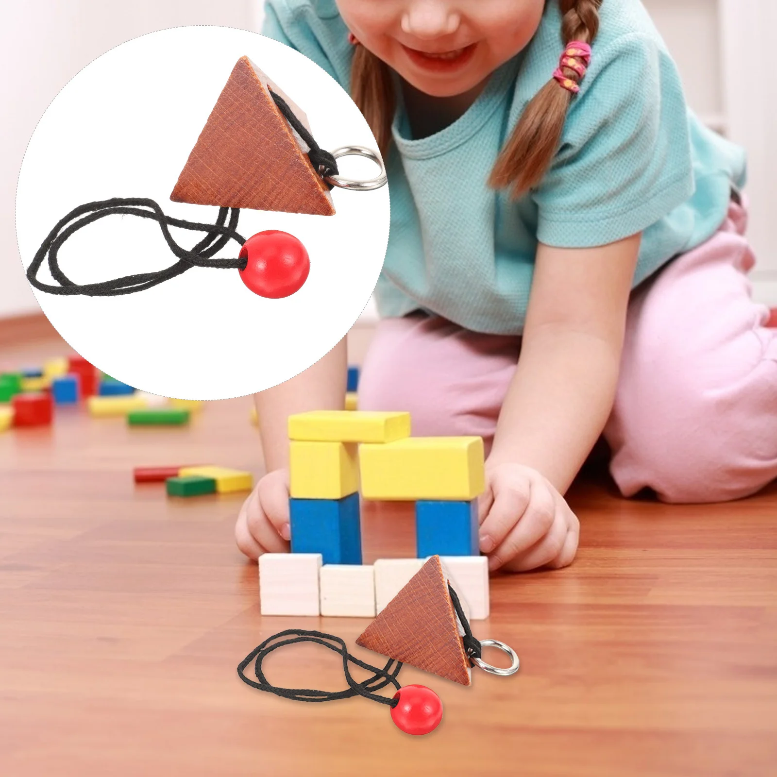 Wooden Set Brain Teaser Puzzle For Kids Adults Locking Game Educational Disentanglement Puzzle Intellectual