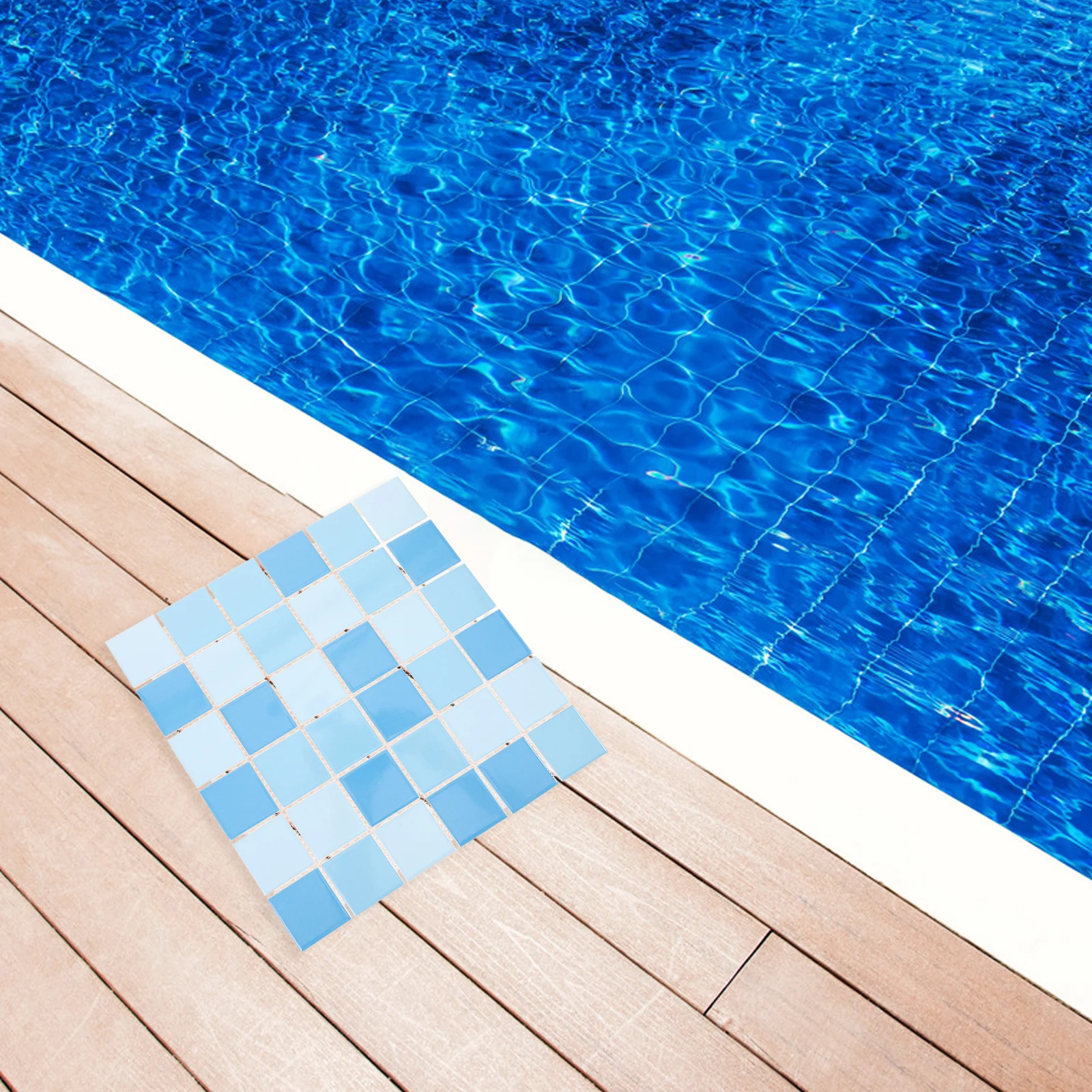 

36 Pcs Decorative Mosaic Tile Swimming Pool Backsplash for Kitchen Wall Pools Tiles