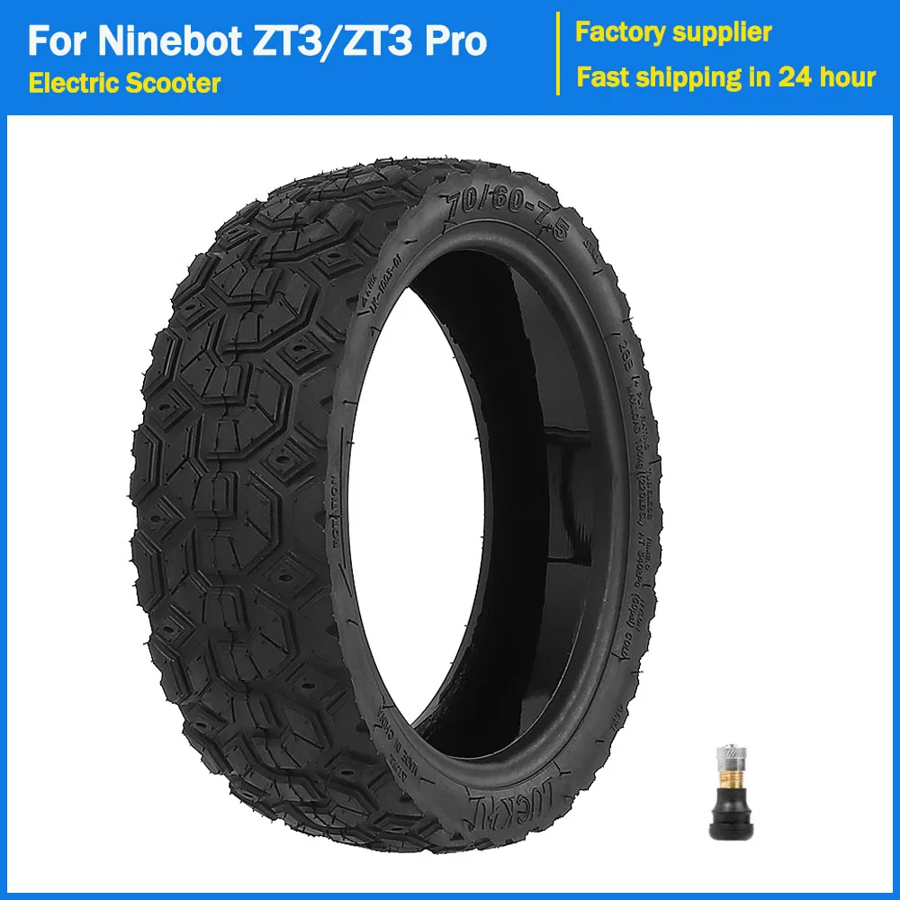 

Jelly 11-inch 70/60-7.5 Off-road Vacuum Tyre Self-healing Tubeless Tire with Goo for Segway Ninebot ZT3 ZT3 Pro Electric Scooter