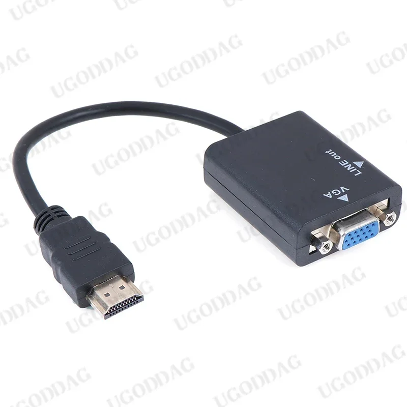 HDMI-Compatible To VGA Adapter Cable HDTV VGA Converter Cable Support 1080P With Audio Cable For HDTV XBOX PS3 Laptop TV Box