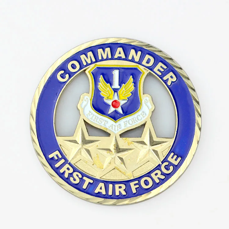 Custom Zinc Alloy Engraving Coins, High Quality Metal, Cheap, Promotional, Customized, Soft Enamel, Military Challenge