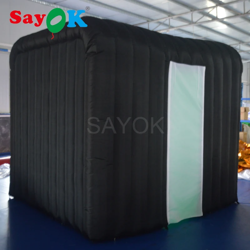 Inflatable Photo Booth Enclosures Inflatable Photo Booth Wedding Backdrop Tent with 2 Doors for Party Event Rental Decor