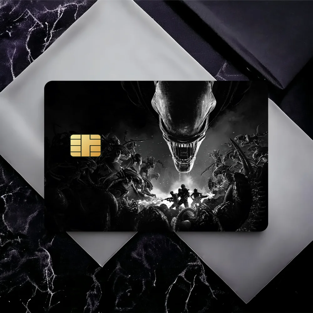 Alien Xenomorp Film 1979 Poster Anti-Scratch Decorative Waterproof Small Chip 4PCS Card Sticker New