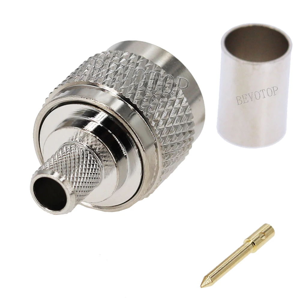 1PCS N Male / Female 50-5 Connector for 5D-FB / LMR-300 Cable N Type Crimp RF Coaxial Connector BEVOTOP Wholesales