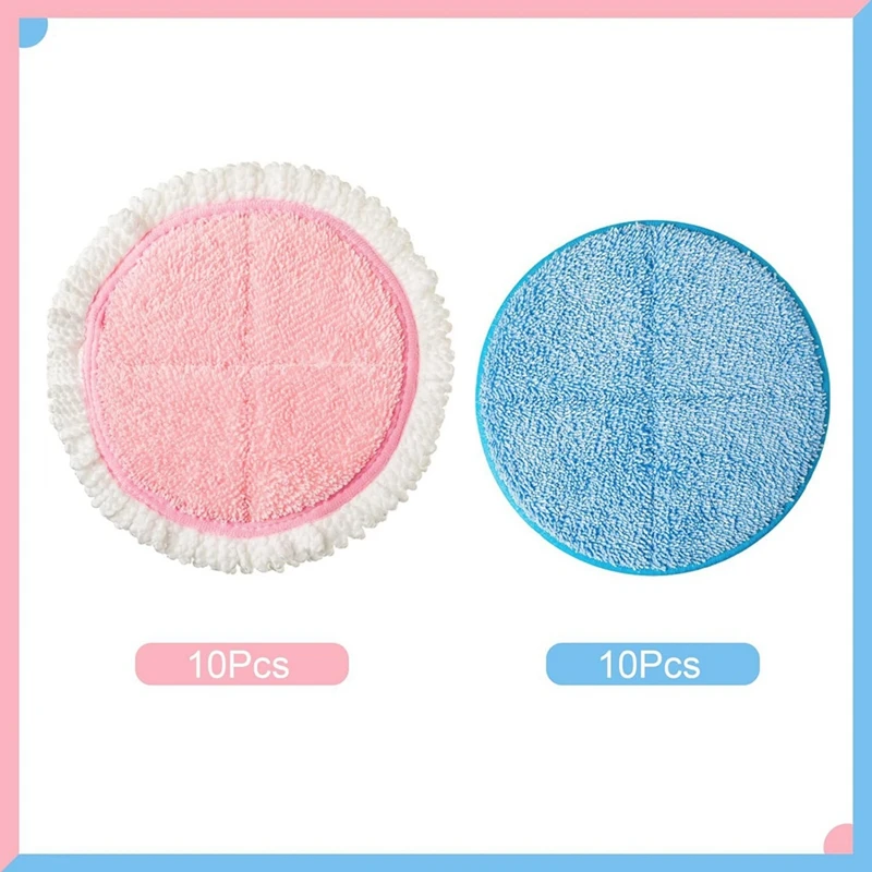 20 Pack Electric Mop Pads Spin Replacement 7.28 Inch Round Mop Pads For Floor Cleaning Spin Replacement Mop Pads