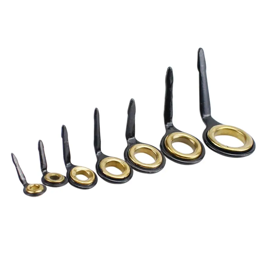 10 Pcs Stainless Steel Fishing Rod Guides Ring Top Fishing Rod Tip Repair Kit 3# 4# 5# 6# 7# 8# 10# Fishing Accessories Kit