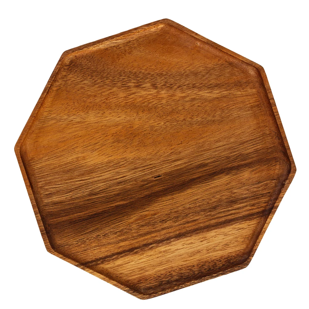 

1pc Wooden Serving Tray Pastoral Plate for Restaurant Hotel Home Tableware Snack Food Container Decorative Platter Smooth