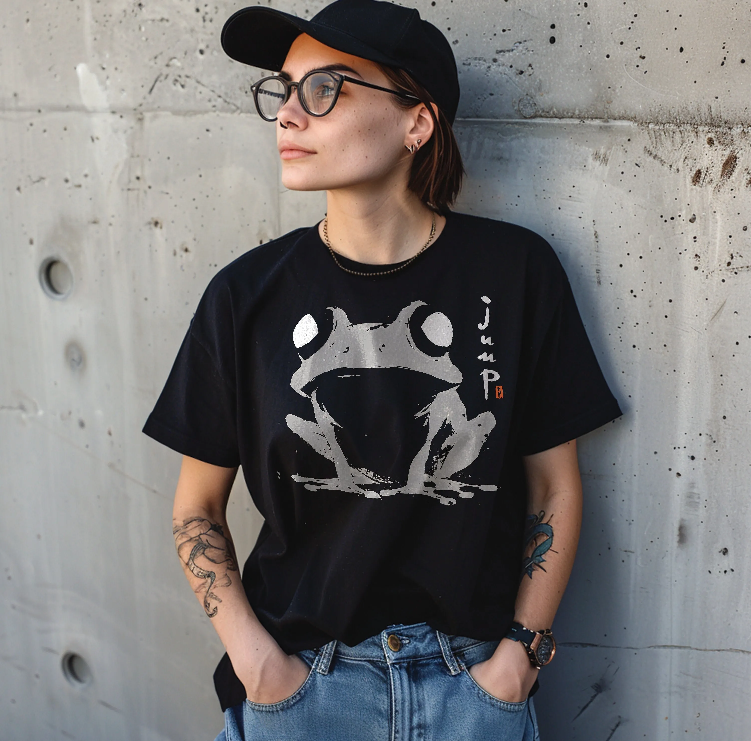 

Japanese Toad Frog T Shirt Ink Art Urban Appeal Streetwear Alternative Clothing Amphibian Top Reptile Lover