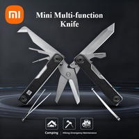 Xiaomi New HUOHOU Mini Multi-function Folding Knife Tools 10 in 1 Portable Scissors Screwdriver Combination Tool Outdoor Camping