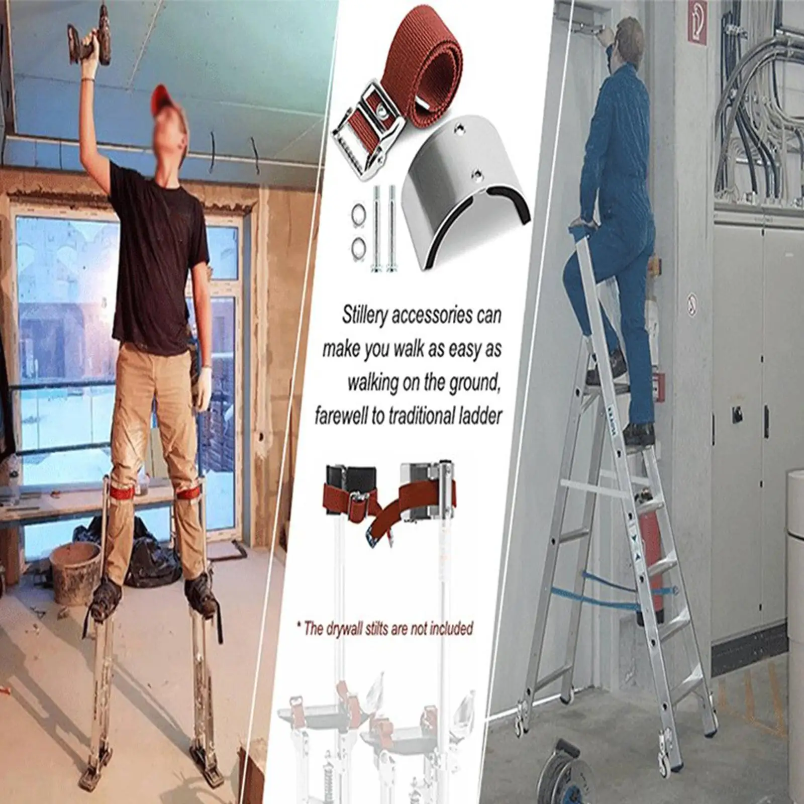 

Комплект ремней для ног из 2 предметов для ходулей, ходулей для гипсокартона, запасные части для обустройства дома, интерьера, рисования, ремонта, штукатурки