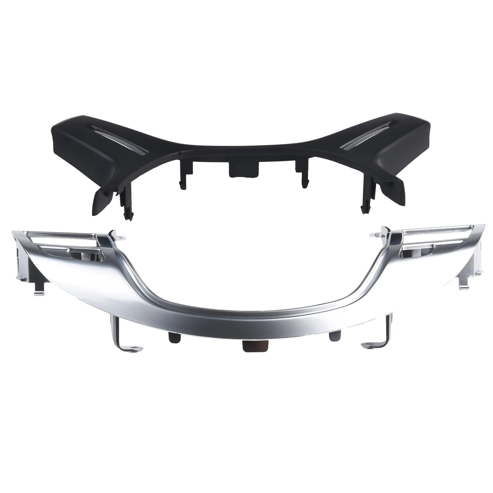 Накладка на панель колеса автомобиля Модернизированный черный/мока/темно-серый запасная часть рулевого колеса 1 шт. ABS Нет Практичный