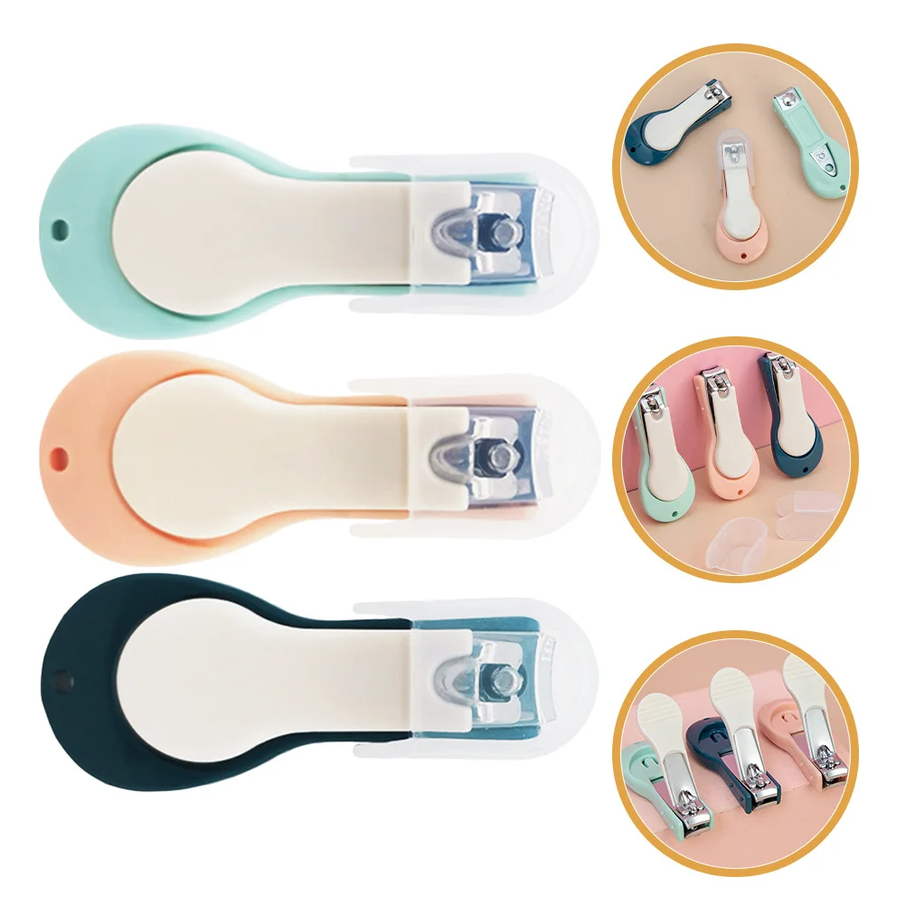 

3 шт., детские кусачки для ногтей, складной детский триммер для ногтей, ручной инструмент с удобной ручкой для малышей, быстрорастущий уход за ногтями