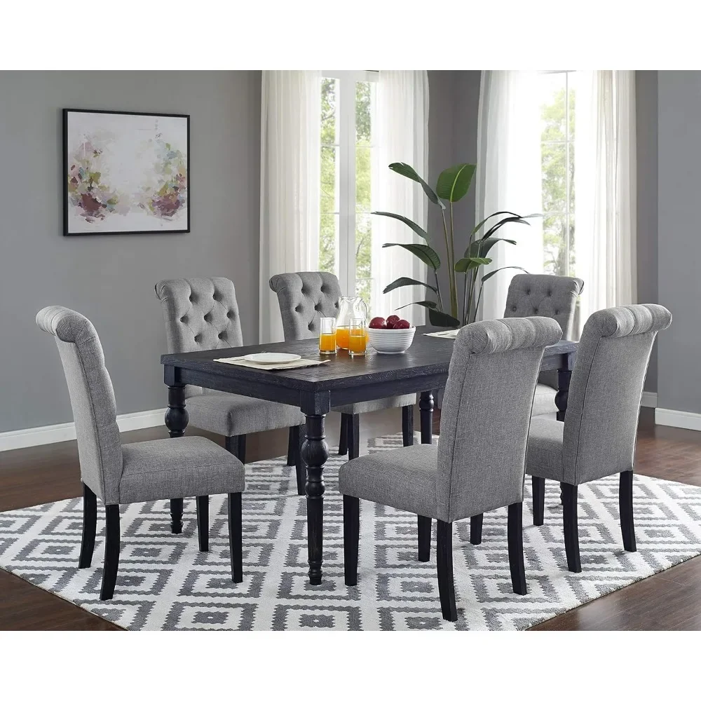 

Dinning Tables Sets, Counter Height Dining Set,Table and 6 Chairs, Grey Table and Chair Set