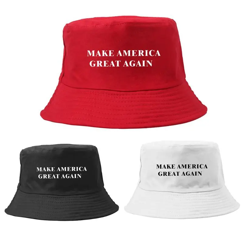 

Outdoor Cotton Bucket Hat 2020 President Make America Great Print Fisherman