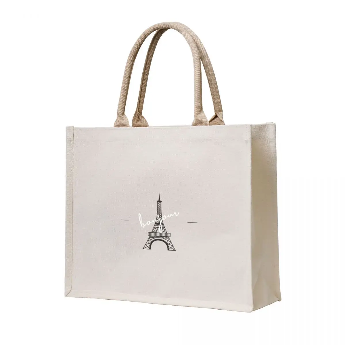 

Bonjour Paris Tote Bag Women's shopper Portable shopping bag Eco bag