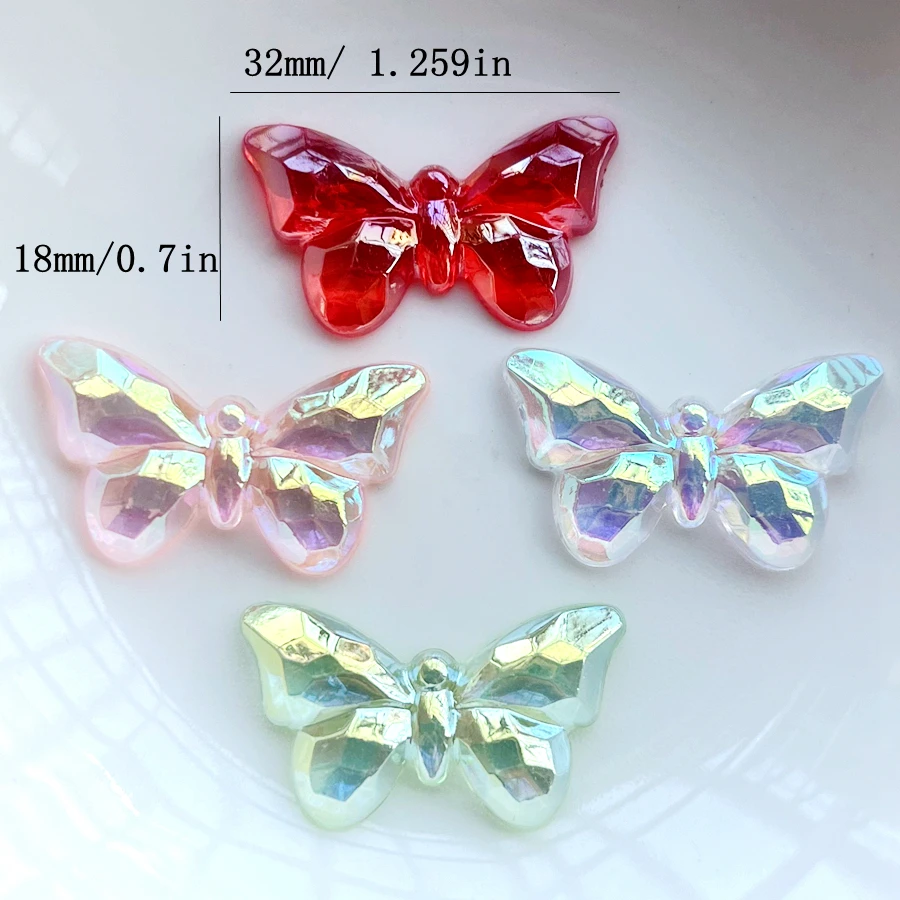 10 pcs  butterfly crystal Rhinestone Flat back decoration diy Hairpin Jewelry Scrapbook Acrylic craft decoration rhinestone