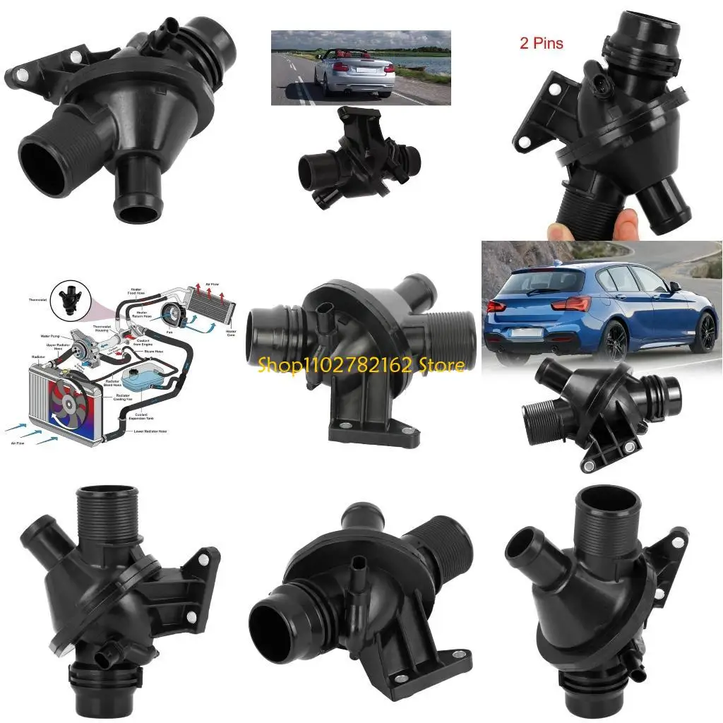 

547B Engine Temperature Controller Coolant Thermostat Housing Regulator Compatible for F22 F30 F32 F10 F25 E89 328i 528i 2.0L