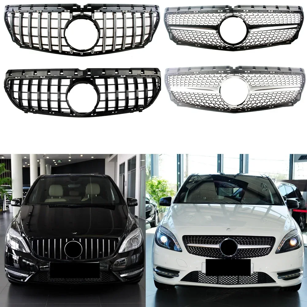 

Front Racing Bumper Grille Upper Billet Grill Cover Fit For Mercedes Benz W246 B-Class 2012-2014 B180 B200 B250