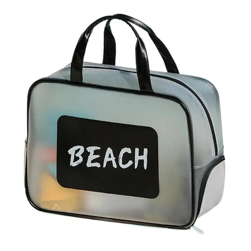 Beach Tote Bag Pool Tote Large Capacity Organizer Travel Handbag With Wet And Dry Separation Design For Beach Sports Swimming