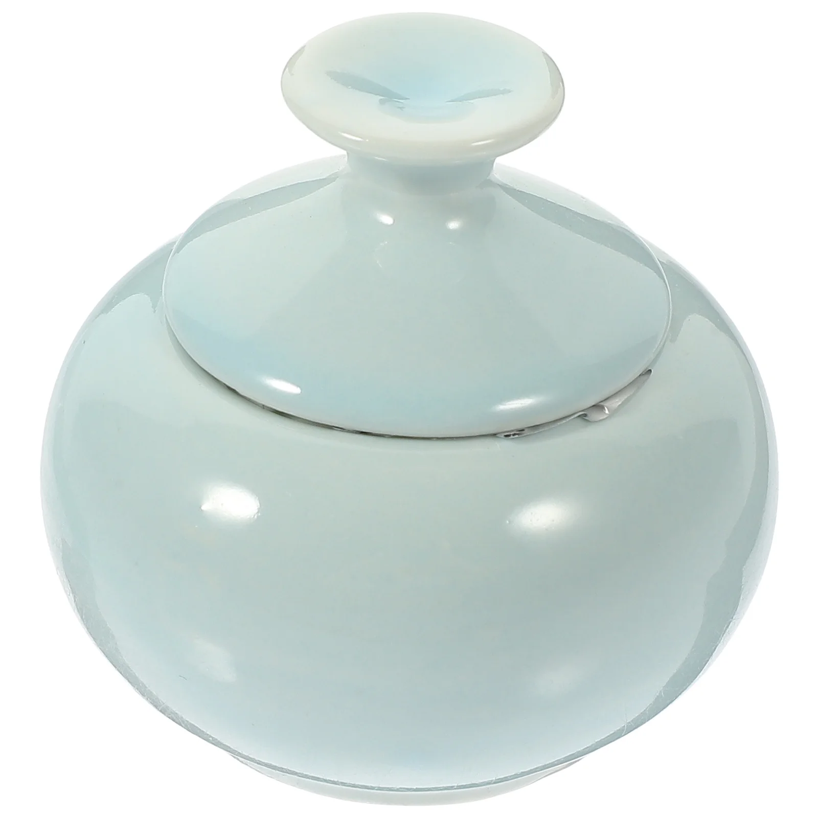 

Lip Balm Holder Ceramic Travel Cream Jar Compact Small Refillable Sample Container Face Cream Storage