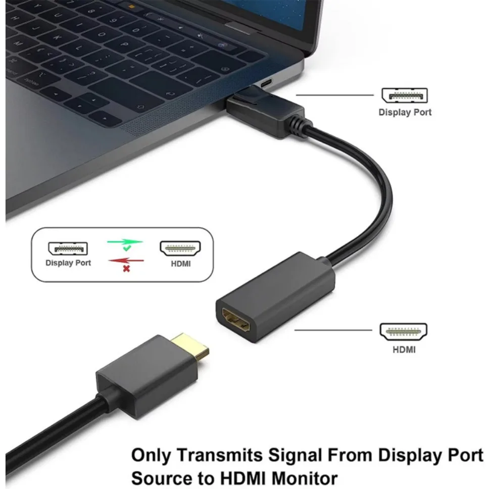 4K DP to HDMI-compatible Converter Cable DisplayPort Display Port to HDMI Video Audio Adapter Cable For PC HDTV Projector Laptop