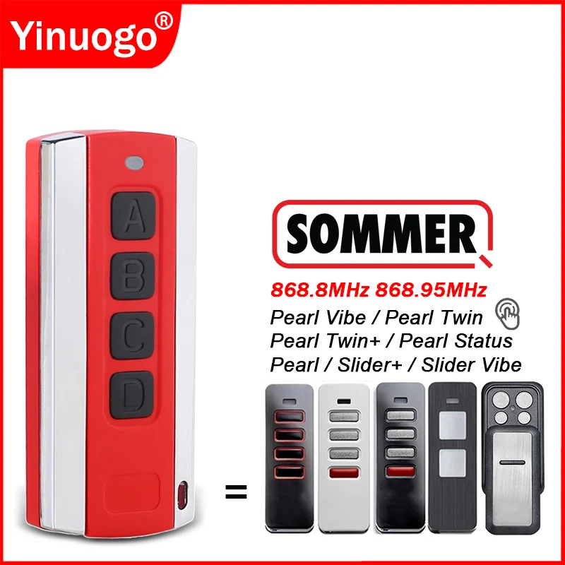 Imagem -02 - para Sommer Pérola 4018 4019 4018v000 4019v000 Tx558684 Controle Remoto da Porta da Garagem 868.8mhz 868.95mhz Sommer Somloq2 Transmissor