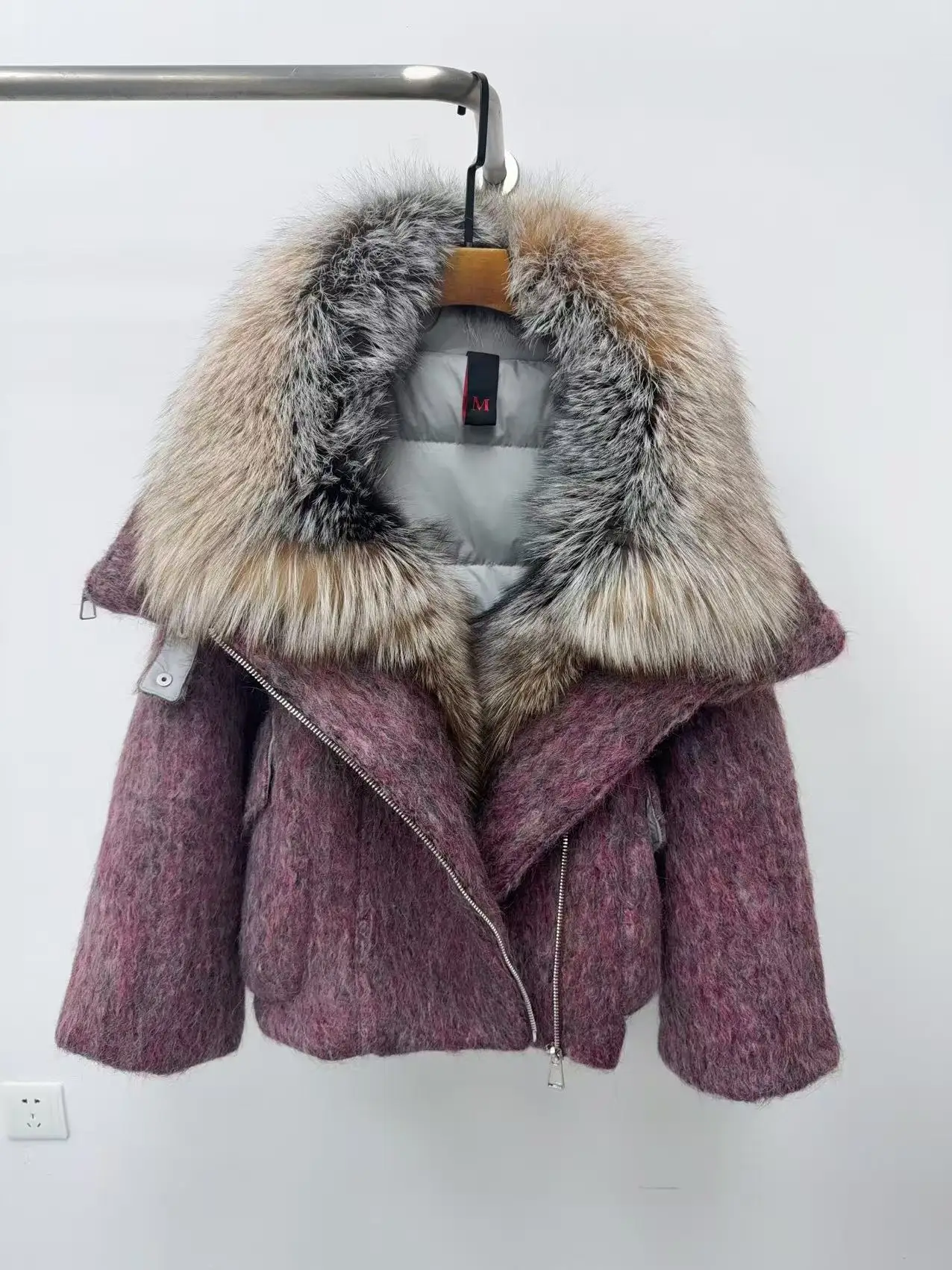 OFTBUY Luxury Short Big Fox Fur Goose Down Coat Female Natural Fur Puffer Jacket New Autumn Winter Thickened Warm Clothes Women