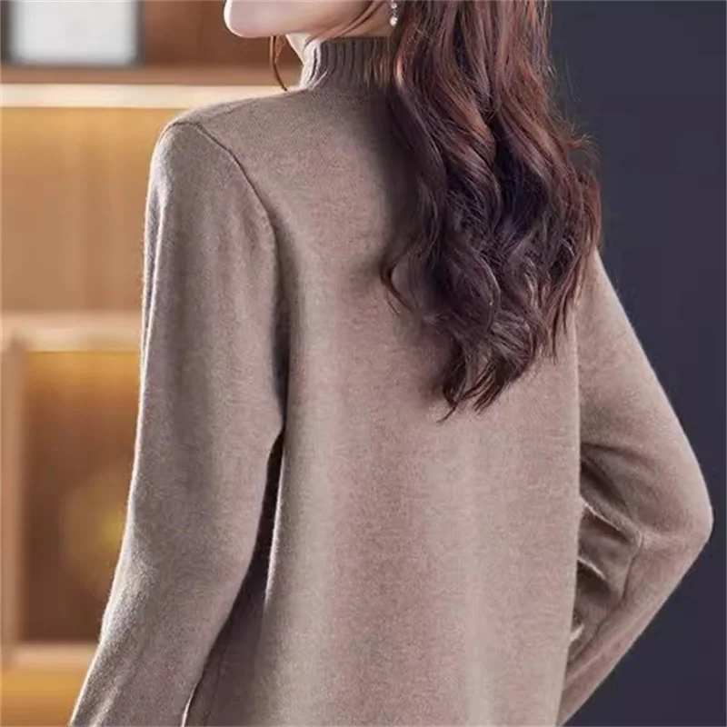 

Women's Knitted Sweater f High Collar Autumn Winter New Sle Dongguan Daliang Woolen Weaving Store Front Long Sve Crew...