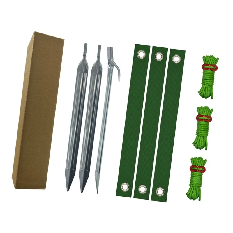 y1gd Rustproof Stakes Supports with Strap Against Bad Weather for Newly Planted Trees