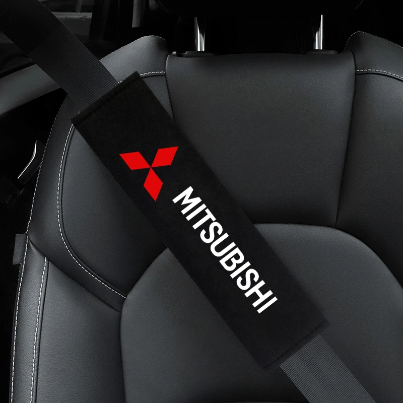 2 unids/set estilo de coche almohadilla para cinturón de seguridad para Mitsubishi Lancer Asx Outlander Pajero l200 Galant funda para cinturón de seguridad accesorios de coche