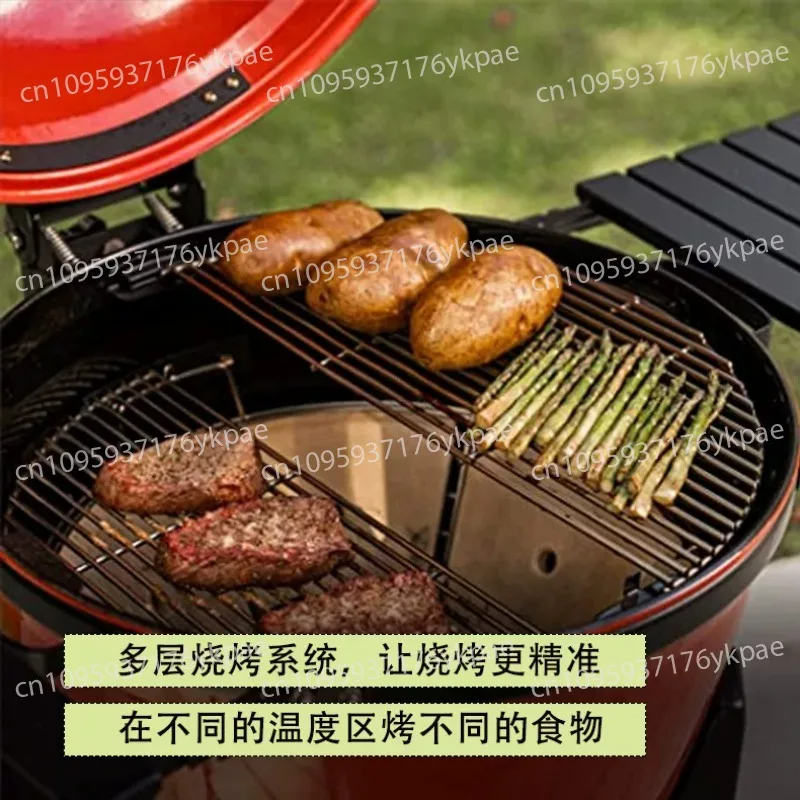 Multi-layer Stainless Steel Barbecue Grill, Large Green Egg Multi-functional Grill Mesh, Barbecue Mesh Multi-layer Bold Barbecue