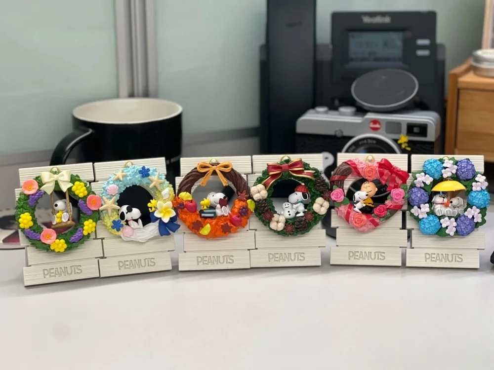 Re-Ment-colección Original de coronas de maní Snoopy, caja ciega de moda, regalos, modelo de juguete, figuras de Anime, adornos coleccionables, juguetes sorpresa