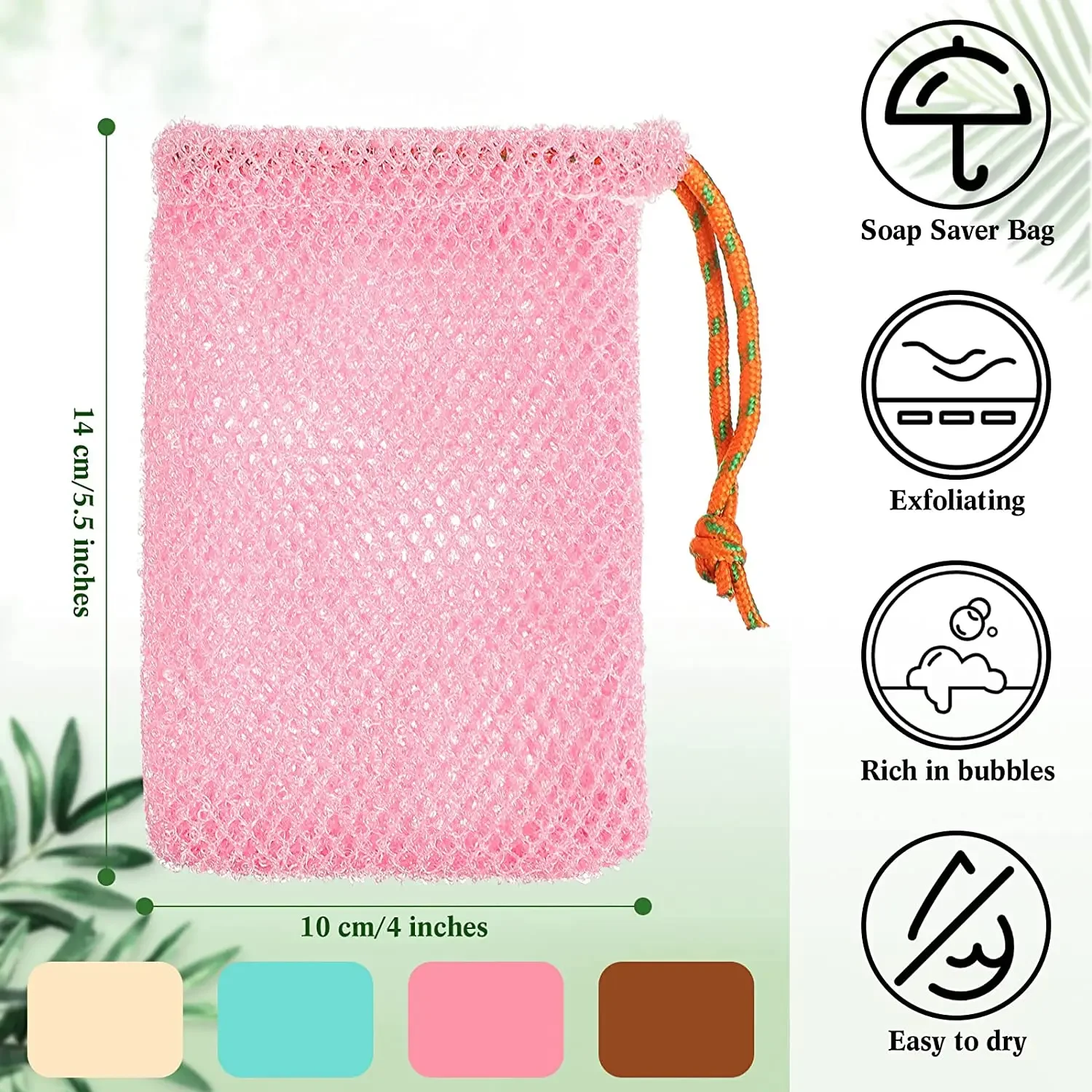 Thicken Nylon Soap Saver Bag Pouch Bar Plentiful Bubble Foam Soap Bags Exfoliating Soap Mesh Bags for Shower Soaps Holder Pocket