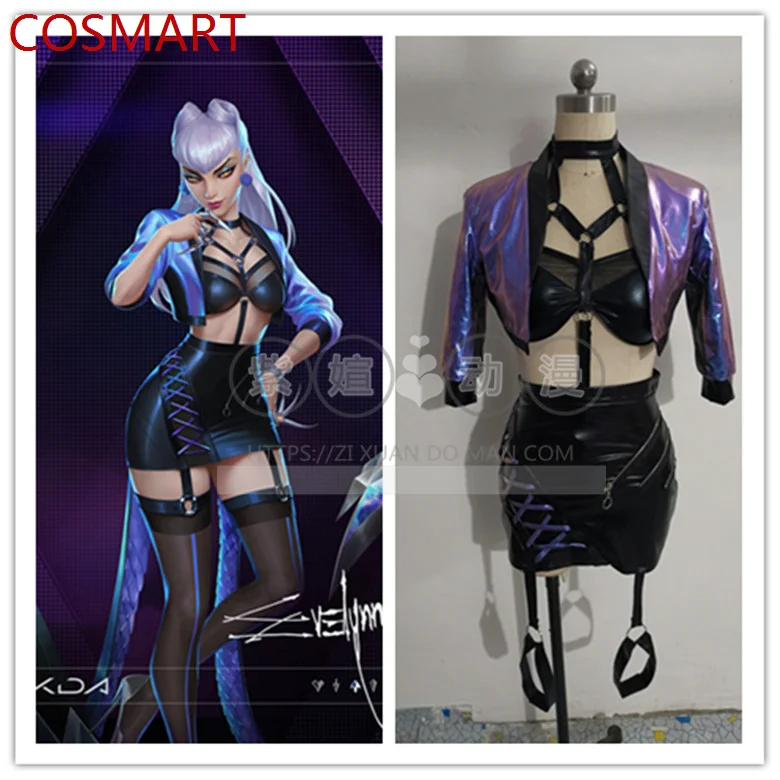 

COSMART Game LOL Kda Girl Group Cos Evelynn Cosplay Costume Game Anime Party Uniform Hallowen Play Clothes Clothing