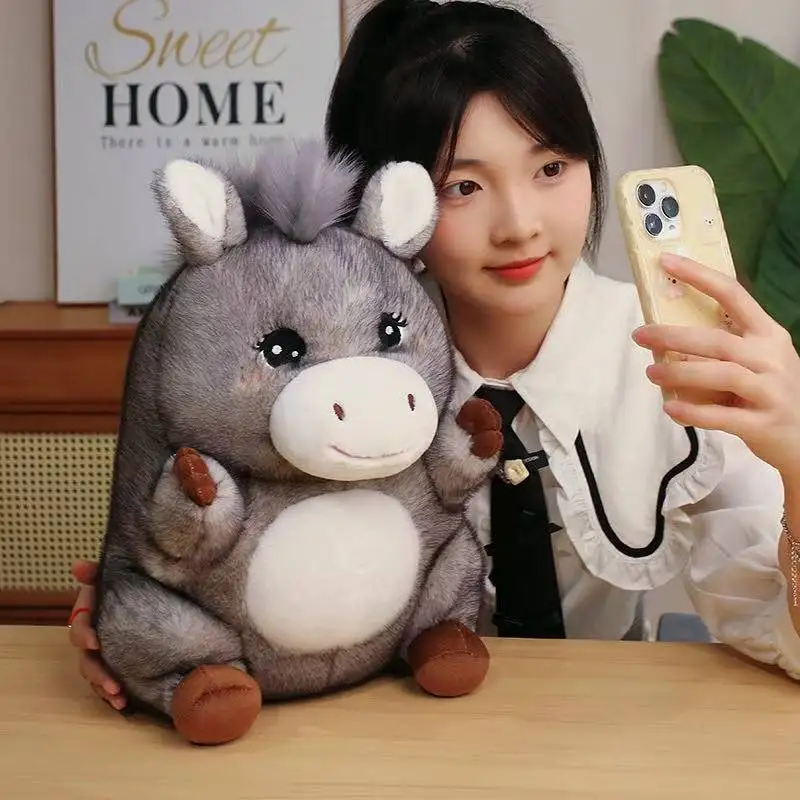 23/30/40Cm Nieuwste Zittende Vet Pony Pop Kawaii Gevulde Knuffel Pop Cartoon Anime Leuke kussen Kinderen Verjaardag Vakantie Cadeau Pop