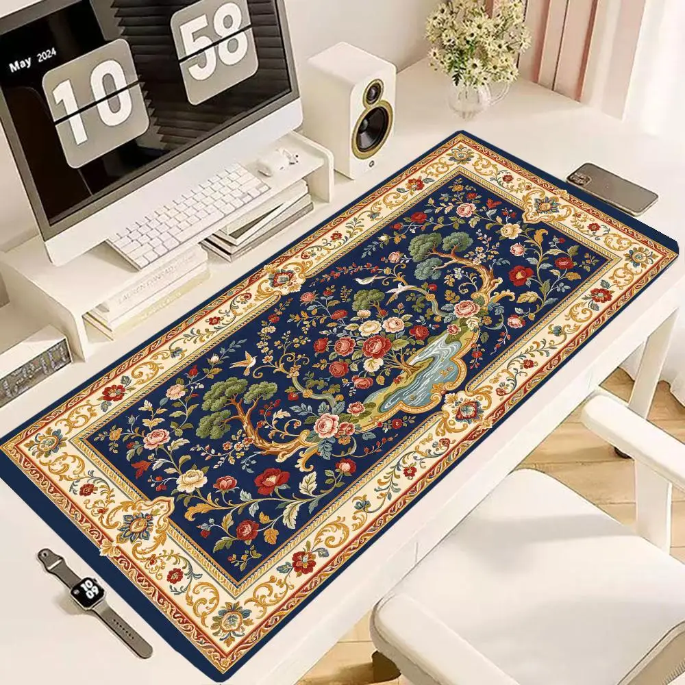 Mystical Alchemy Moon Persian Rug Pattern Mouse Pad Thick Rubber Precision Tracking For Dorm Room