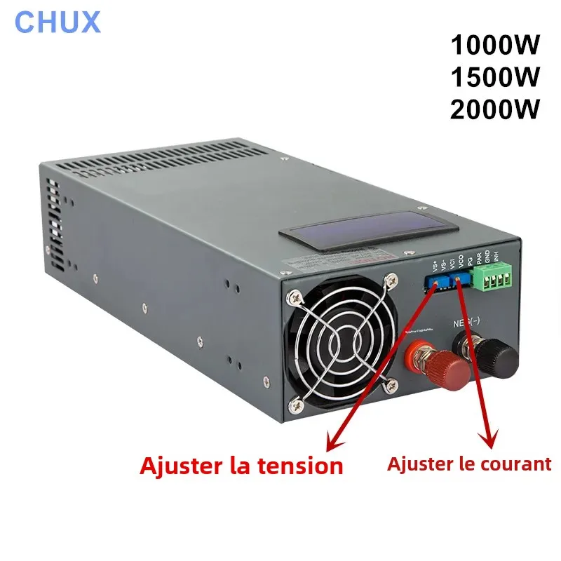 1000W 1500W 2000W fuente de alimentación conmutada pantalla 0-12V15V 24V 36V 48V 60V 72V 80V 90V 100V 110V 220v 300v AC DC fuentes de alimentación