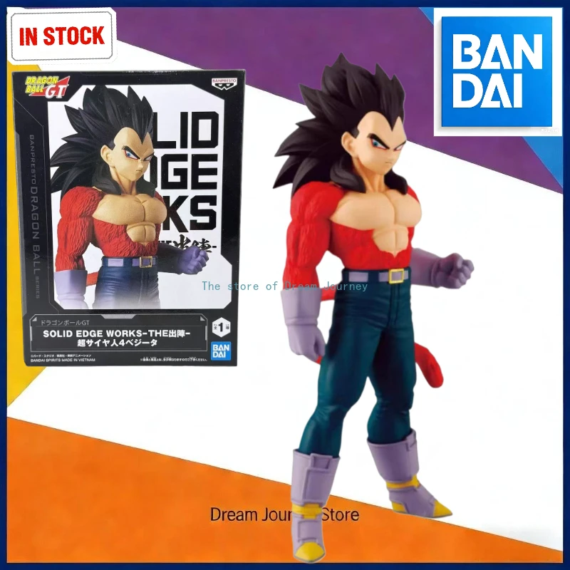 En stock, gafas originales de la fábrica Bandai, figura de acción de Dragon Ball GT Super Saiyan 4 Son Goku Vegeta en escena de batalla