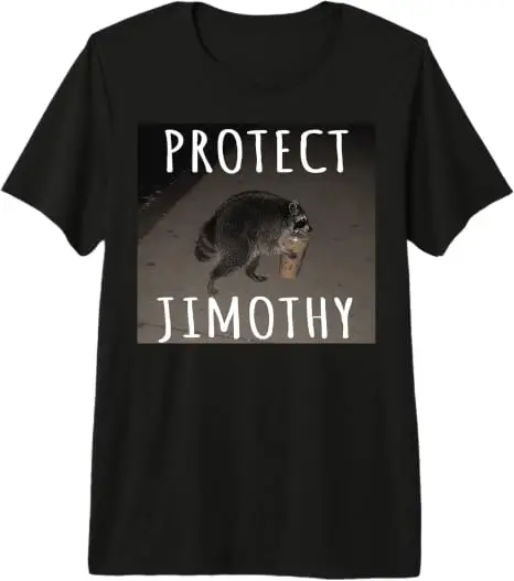 Protect Jimothy Trendiges Waschbär-Meme-T-Shirt mit Eis-Kaffee-Motiv, Premium Weiches Baumwoll-T-Shirt, Y2k Waschbär, der Eis-Kaffee Trinkt, Kleidung – Detail 7
