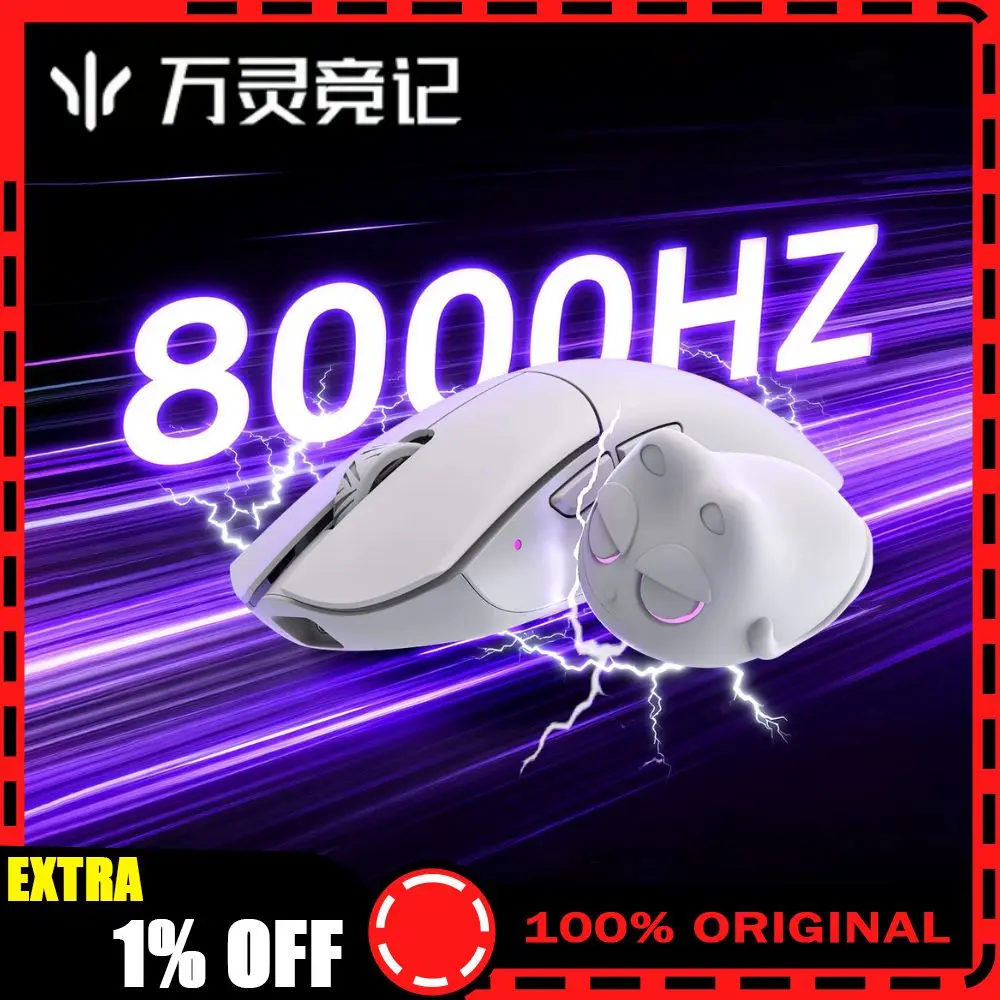 WLmouse Beast G Mouse Microcrystalline Composite Wireless Gaming Mouse Dual 8K PAW3950HS Nordic54L15 Lightweight Gamer Accessory