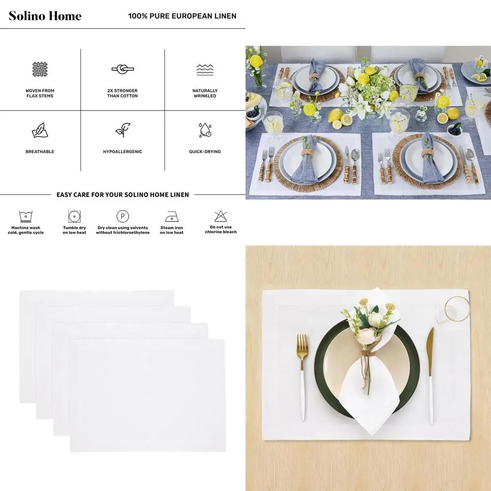 

Набор из 4 льняных салфеток, 100% лён, 14x19 дюймов, идеально подходят для зимы, Дня матери, весны, Пасхи.