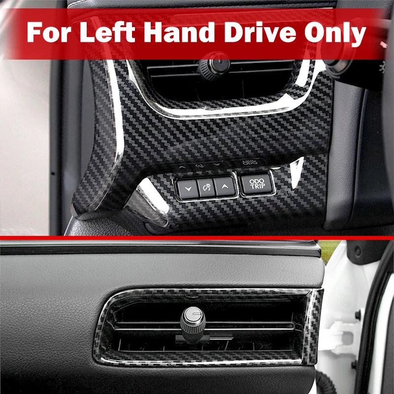 For 2019-2022 Lexus UX UX200 UX250h UX300e Interior Dashboard Side Air Vent Cover Trims Carbon Fiber