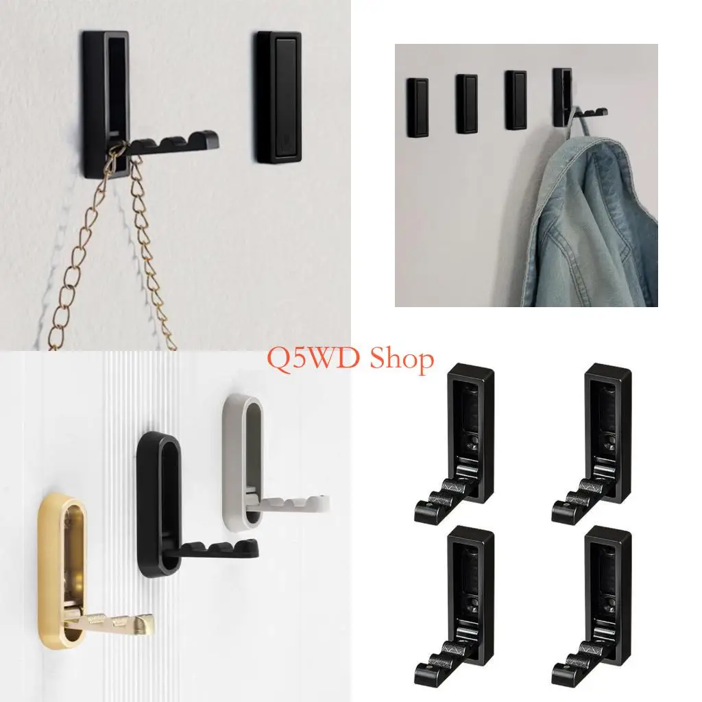 

Q5WD 4Pcs Elegant Retractable hook Simple Styles hook Multipurpose Storage Hook Upgrades for Organizing Scarves Hat