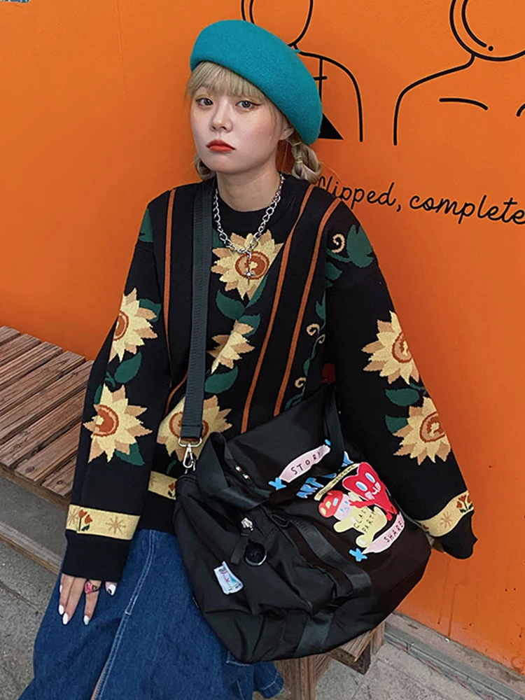 

American Style Nylon Fabric Cartoon Pattern Printed Large Capacity Handbag Outdoor Waterproof Single Shoulder Diagonal Cross Bag