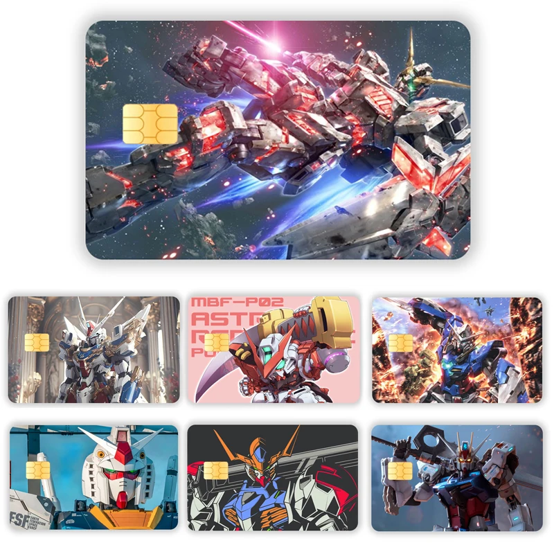 Mobile Suit Gundam Credit Card Debit Metro Card Sticker Skin Mask Frontal Chip