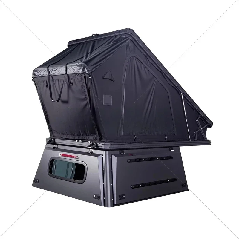 Aluminum Shell Roof Top Tent Pickup Truck Rooftop Tent Big Space 30Open Easy Setup Four Season Camping Tent